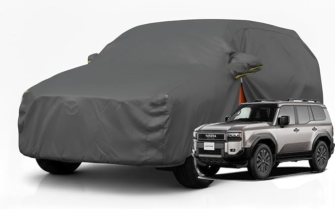 TORONTO Layer Luxury SUV Car Cover for [Toyota Land Cruiser] 250 Series Prado Waterproof, Windproof, UV Protection, All-Weather Outdoor/Indoor Fit with Zipper Door - Image 1
